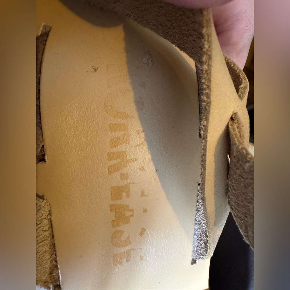 Korkease Beige Leather Sandals